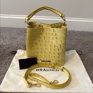 Brahmin Yellow Mini Amelia Women's Bag